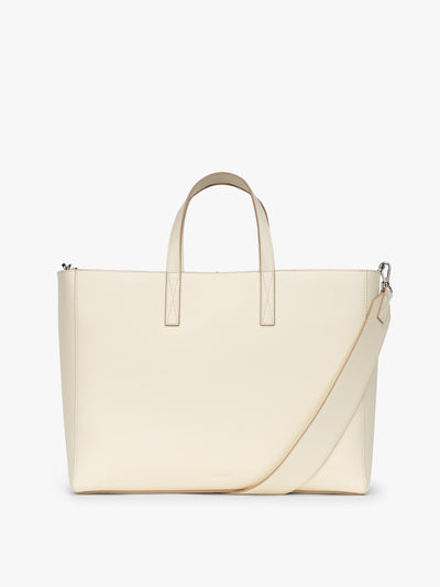 CALPAK Haven 16 Laptop Tote in beige Buttercream; ATO2102-BUTTERCREAM view 1