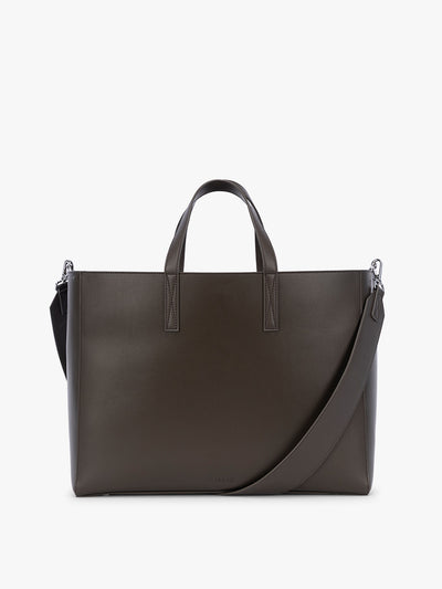 CALPAK Haven 16 Laptop Tote in dark brown Mushroom; ATO2102-MUSHROOM view 1