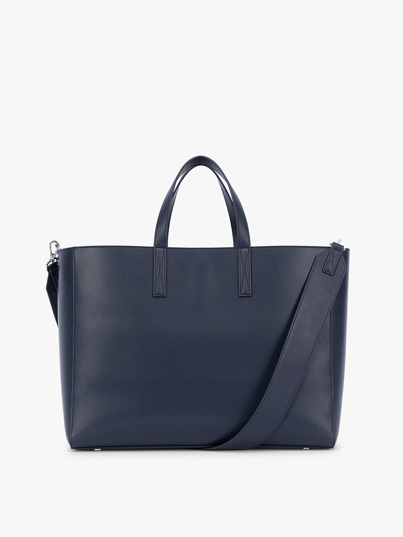 CALPAK Haven 16" Laptop Tote in dark blue Navy