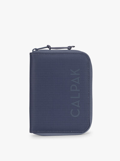 CALPAK Terra Zip Passport Wallet in blue Indigo; ATPW2501-INDIGO view 1