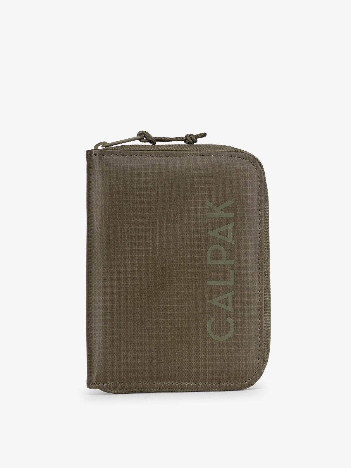 CALPAK Terra Zip Passport Wallet in green Pine; ATPW2501-PINE