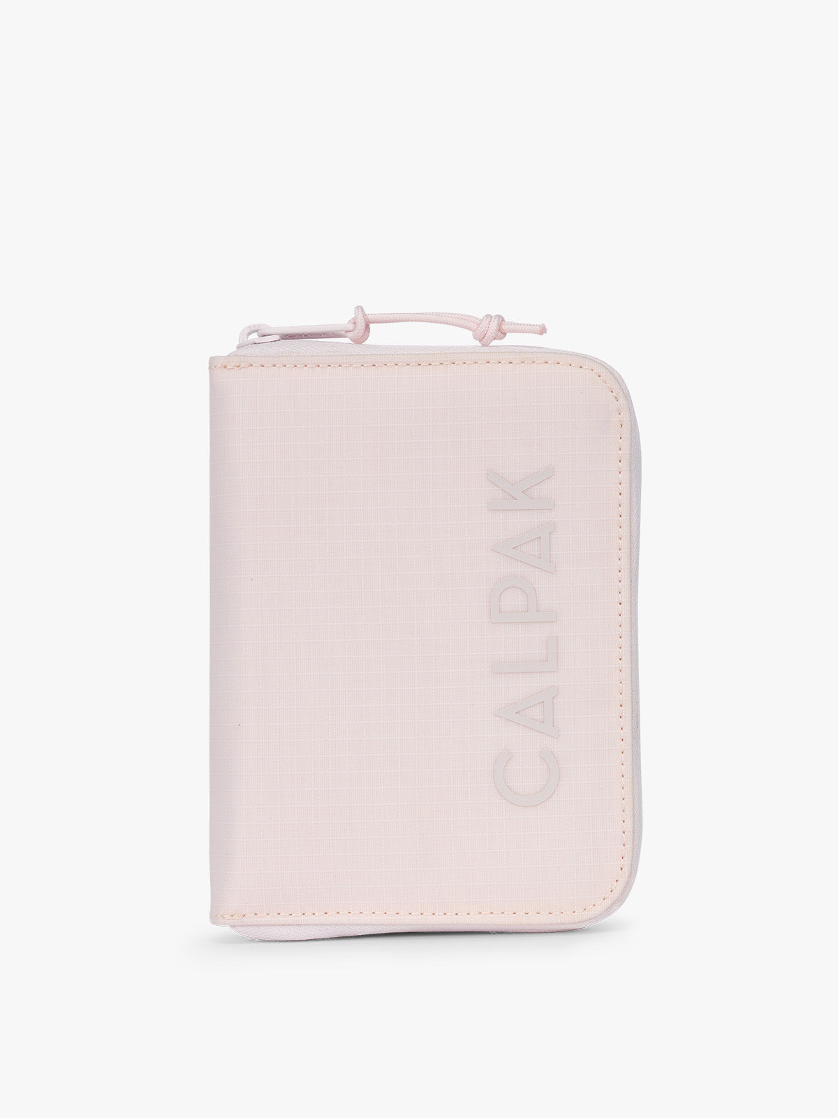 CALPAK Terra Zip Passport Wallet in light pink Shell Pink; ATPW2501-SHELL-PINK