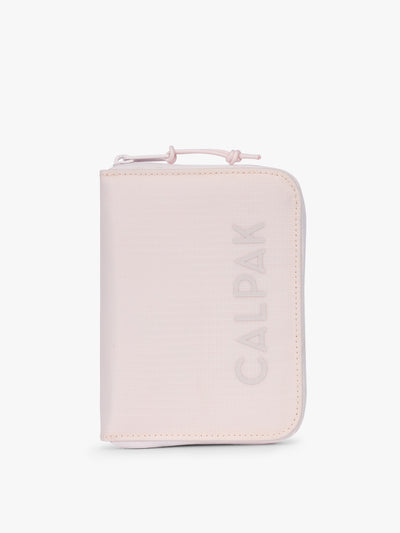 CALPAK Terra Zip Passport Wallet in light pink Shell Pink; ATPW2501-SHELL-PINK view 1