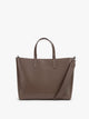 CALPAK Haven 15 inch Laptop Tote in dark brown Espresso front view; ATS2501-ESPRESSO
