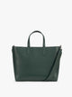 CALPAK Haven 15 inch Laptop Tote in dark green Forest front view; ATS2501-FOREST