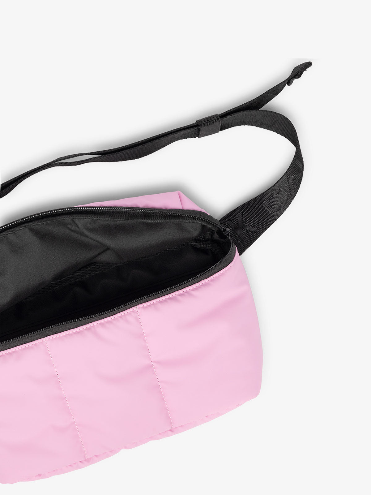 CALPAK Luka travel Belt Bag with multiple pockets in pink; BB1901-BUBBLEGUM