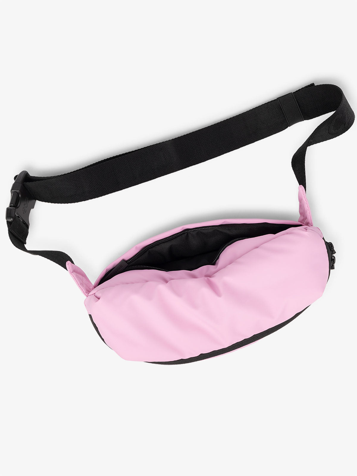 CALPAK Luka Belt Bag with adjustable strap and back pocket in bubblegum pink; BB1901-BUBBLEGUM