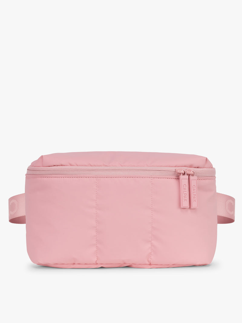 CALPAK Luka Belt Bag in pink Blossom front view