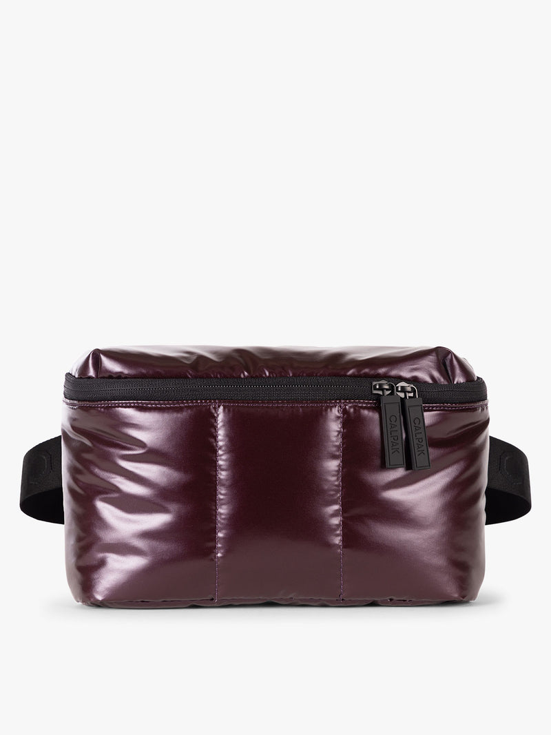 CALPAK Luka Belt Bag in maroon Glazed Dark Cherry