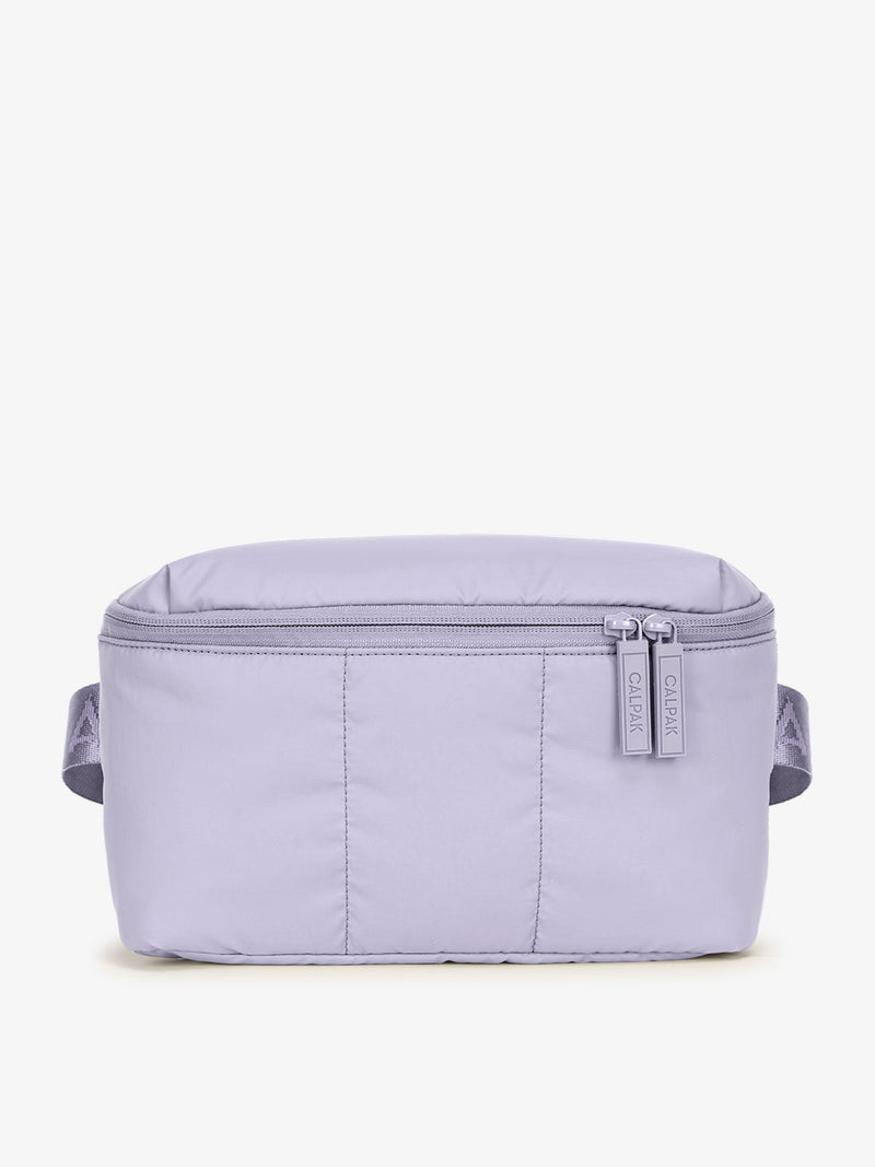 CALPAK Luka Belt Bag front view in color purple lavender Orchid