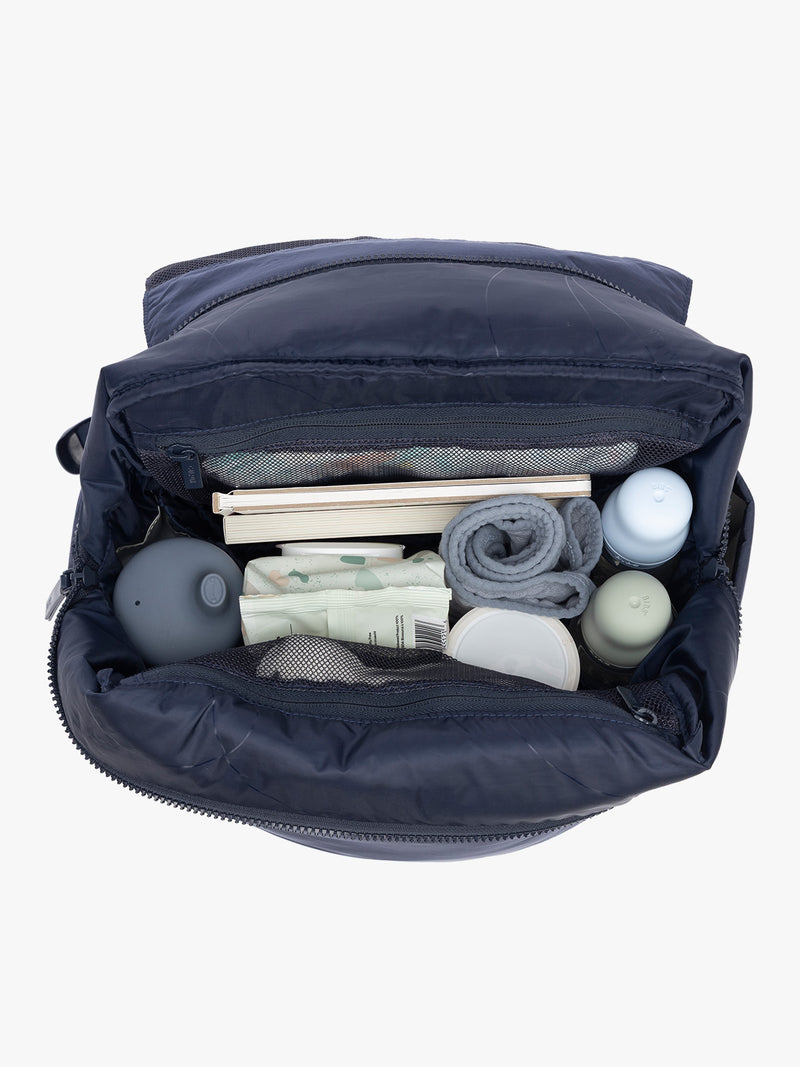 Baby items in CALPAK Diaper Backpack in blue Navy
