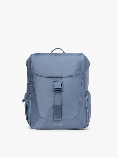 CALPAK Fit Gym Backpack in blue Indigo front view with white background; BPF2601-INDIGO view 1