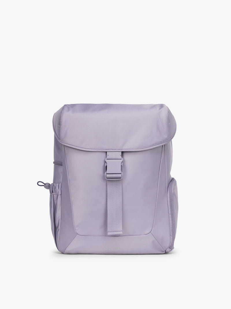 CALPAK Fit Gym Backpack in light purple Iris front view with white background
