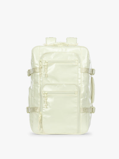 CALPAK Terra 26L Laptop Duffel Backpack with multiple pockets in light green Celadon on a white background; BPH2201-CELADON view 1