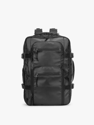 CALPAK Terra 26L Laptop Duffel Backpack in black Matte Obsidian front view; BPH2201-MATTE-OBSIDIAN view 1