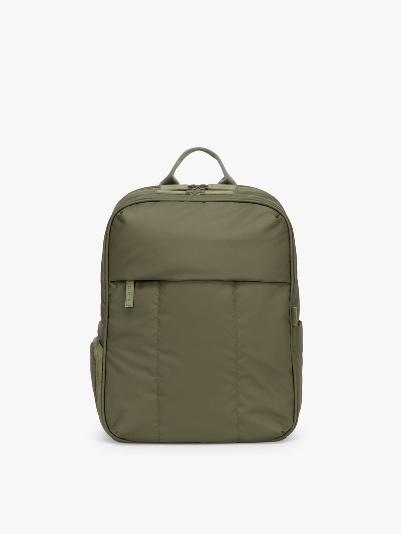 CALPAK Luka 15in Laptop Backpack in dark green Pine