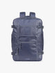 CALPAK Terra 35L Laptop Backpack Duffel in matte dark blue Indigo with tan accents on a white background; BPTL2601-INDIGO