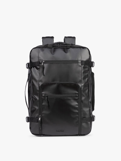 CALPAK Terra 35L Laptop Backpack Duffel in matte black Obsidian on a white background; BPTL2601-MATTE-OBSIDIAN view 1