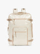 CALPAK Terra 35L Laptop Backpack Duffel in off-white White Sands with tan accents on a white background; BPTL2601-WHITE-SANDS
