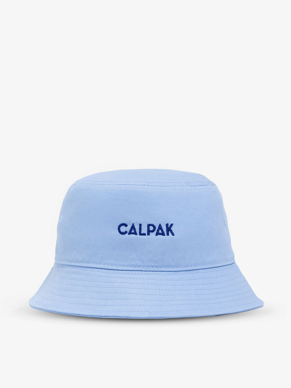 Baby blue CALPAK Bucket Hat with logo on front; CPH2401-BLUE