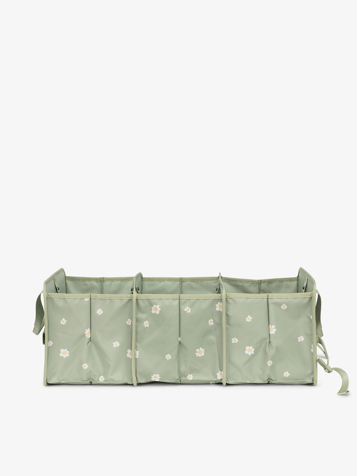CALPAK car organizer for trunk with 3 compartments in daisy green; ACO2001-DAISY
