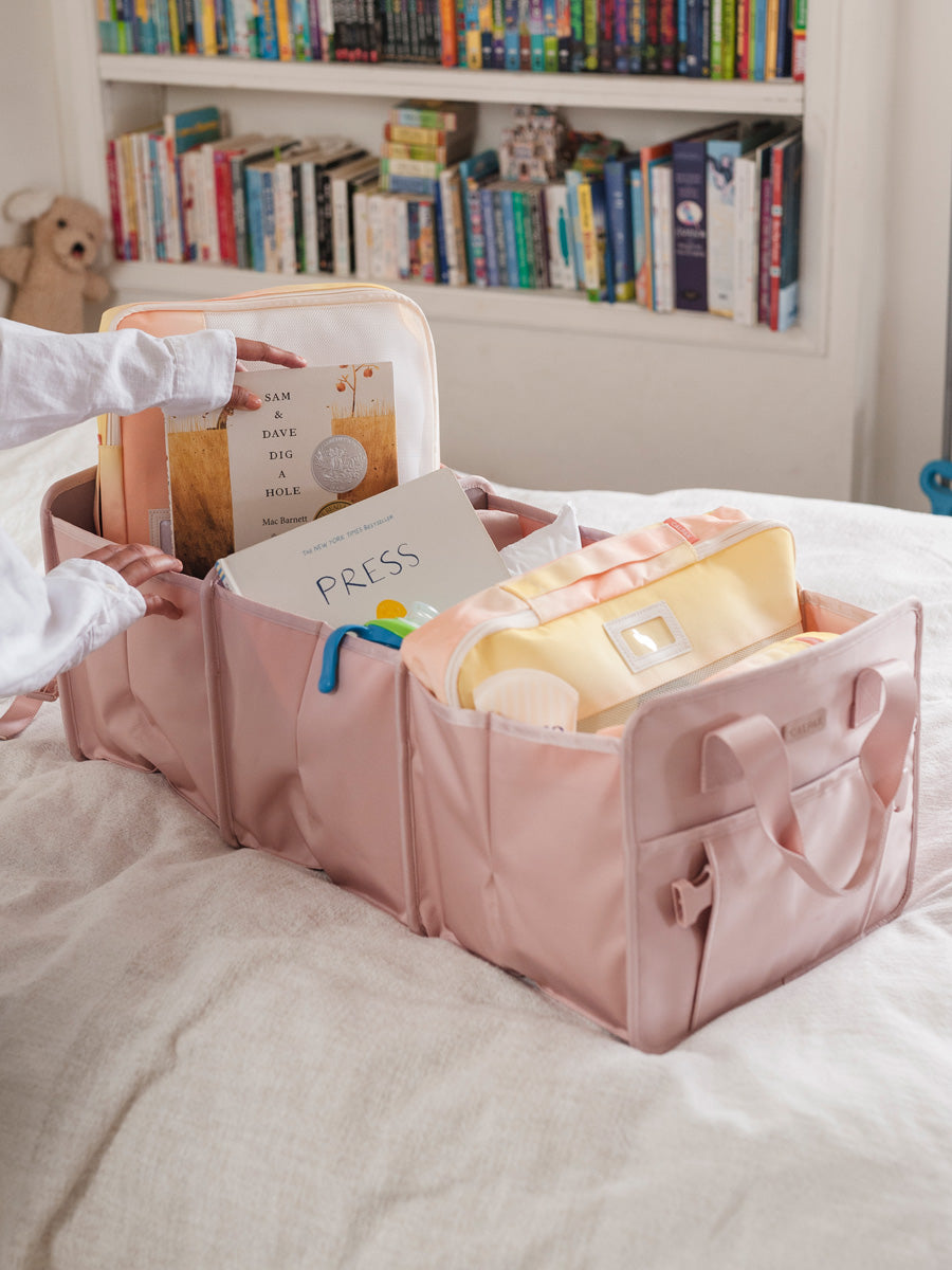 CALPAK Portable organizer box for kids; ACO2001-PINK-SAND
