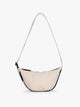 CALPAK Luka Crescent Bag in beige off white Oatmeal; CBL2601-OATMEAL