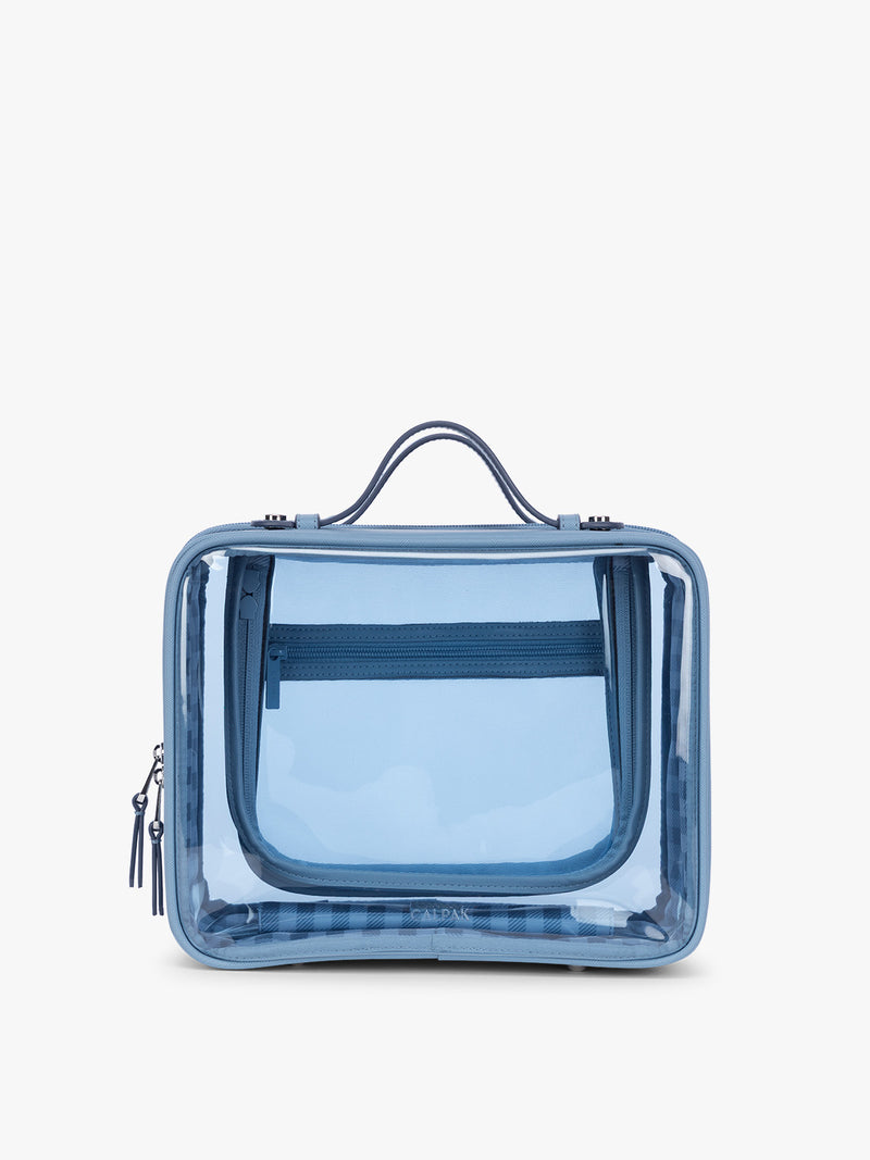Large Clear Cosmetics Case | French Blue | CALPAK