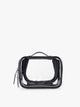 CALPAK Small Clear Cosmetic case in Glazed Black; CCM2001-GLAZED-BLACK