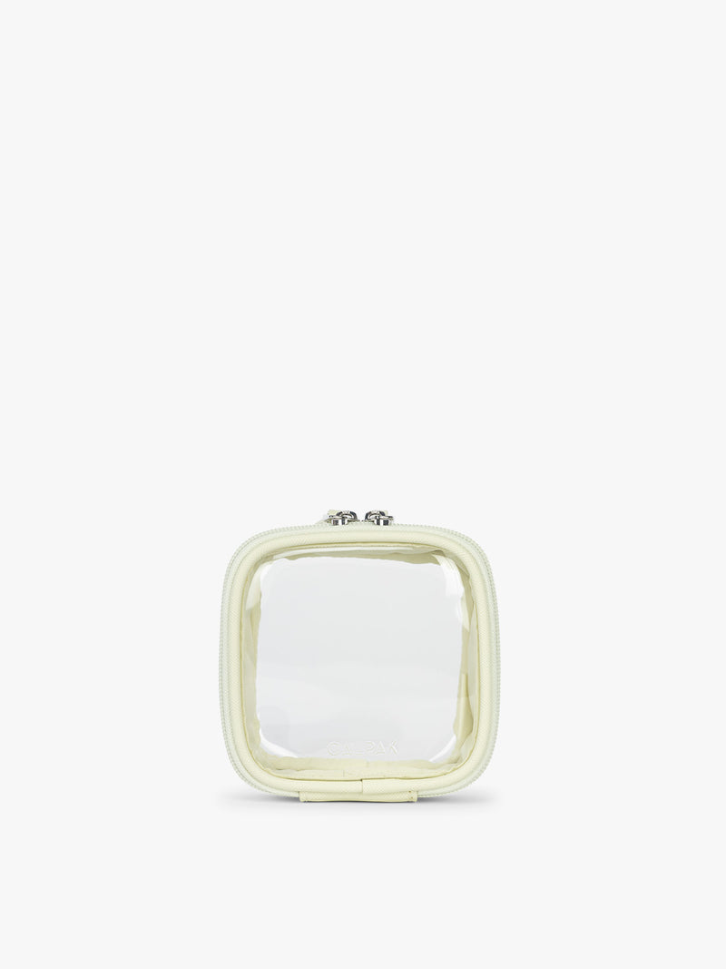 CALPAK Tiny Clear Cosmetic Case in light green Celadon