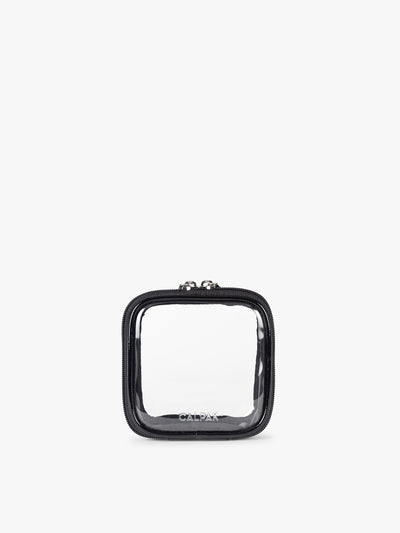 CALPAK Tiny Clear Cosmetics Case in Glazed Black; CCT2501-GLAZED-BLACK view 1