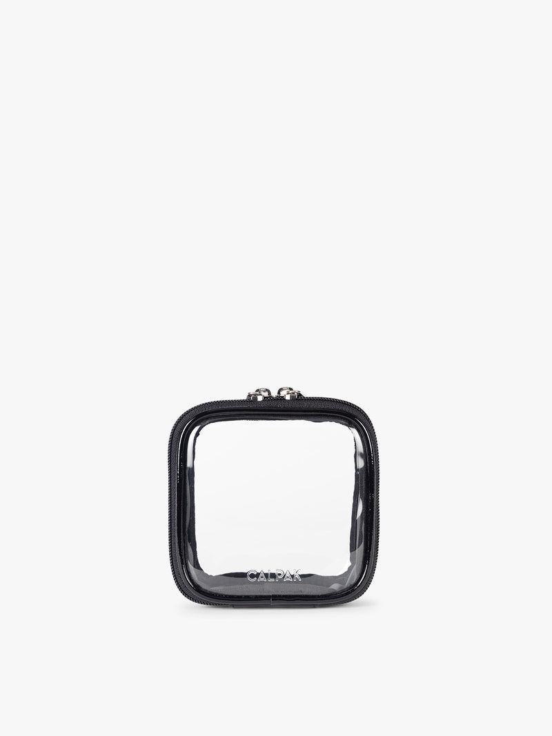 CALPAK Tiny Clear Cosmetics Case in Glazed Black