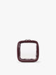 CALPAK Tiny Clear Cosmetics Case in maroon Dark Cherry; CCT2501-GLAZED-DARK-CHERRY