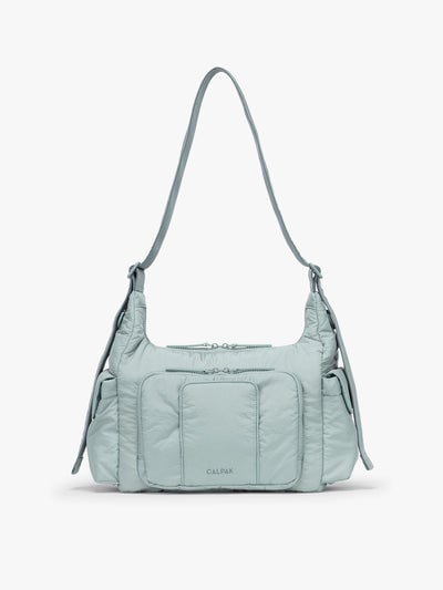 CALPAK Crossbody Diaper Bag in light blue Bluebell; CDB2501-BLUEBELL