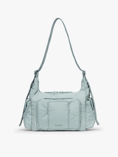 CALPAK Crossbody Diaper Bag in light blue Bluebell; CDB2501-BLUEBELL view 1