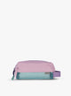 CALPAK Kids Pencil Case in lavender pink Orchid Pink front view with lavender pink zippers and blue mesh front pocket; CKPC2501-ORCHID-PINK