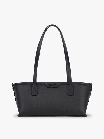 CALPAK Colette Canvas Shoulder Tote in Black canvas material ; CLST2601-BLACK view 1