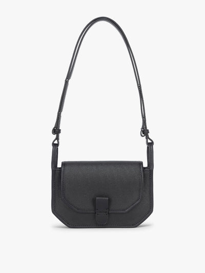 CALPAK Colette Canvas Crossbody Wallet Bag in black canvas material ; CLWC2601-BLACK view 1