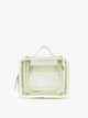 CALPAK Medium Clear Cosmetic Case in light green Celadon; CMM2201-CELADON