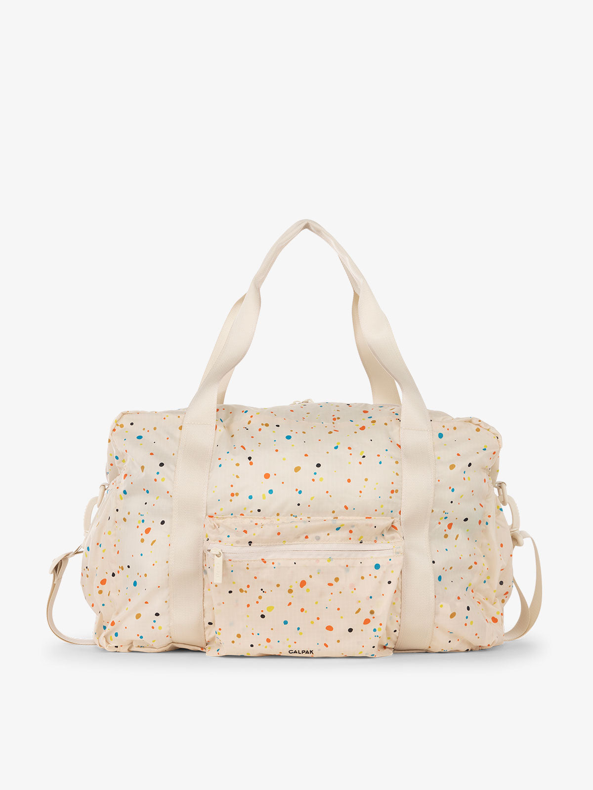 CALPAK Compakt duffel bag with removable crossbody strap and water resistant fabric in speckle
