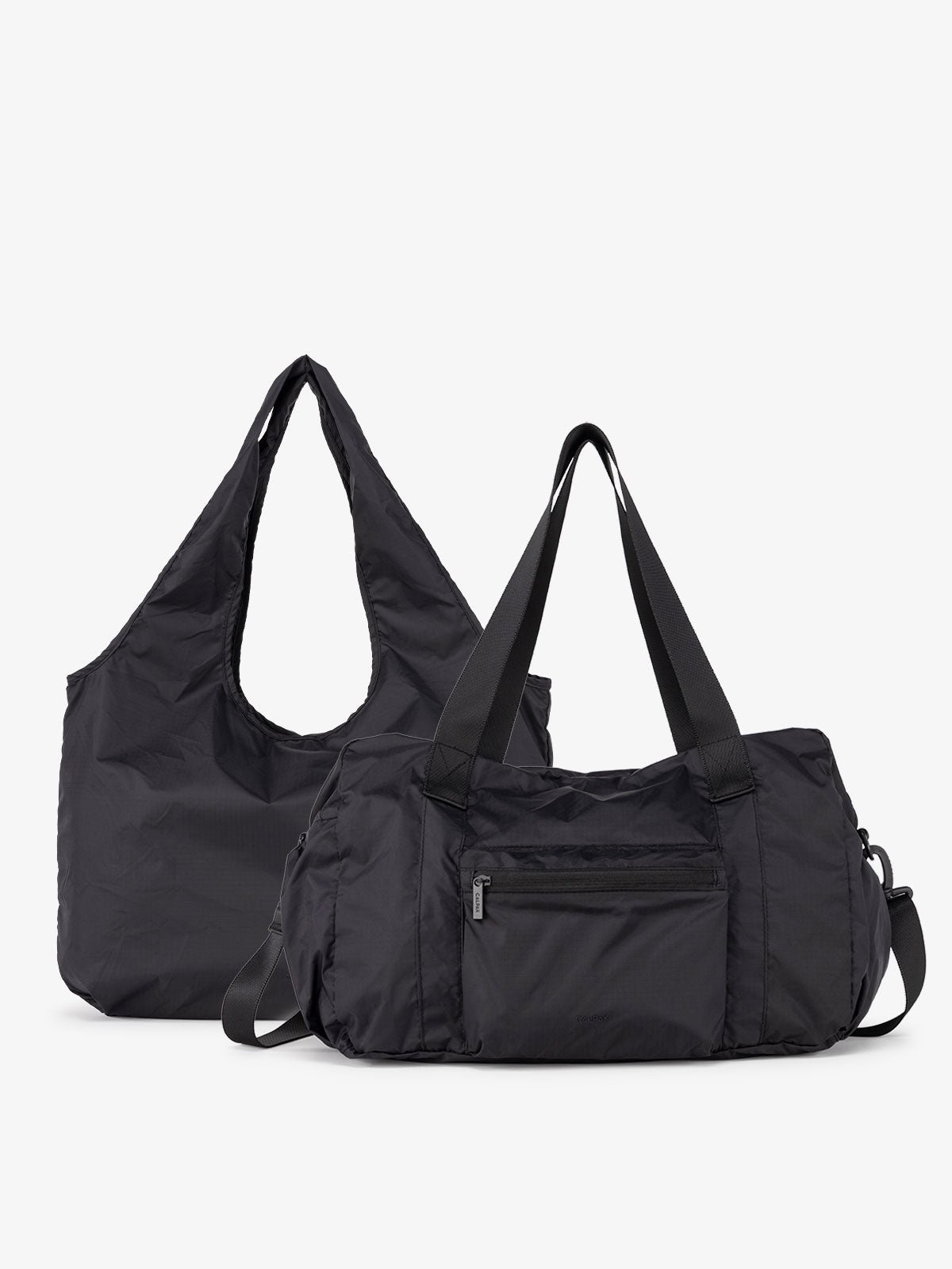 CALPAK Compakt Duo with tote bag and duffel bag in black