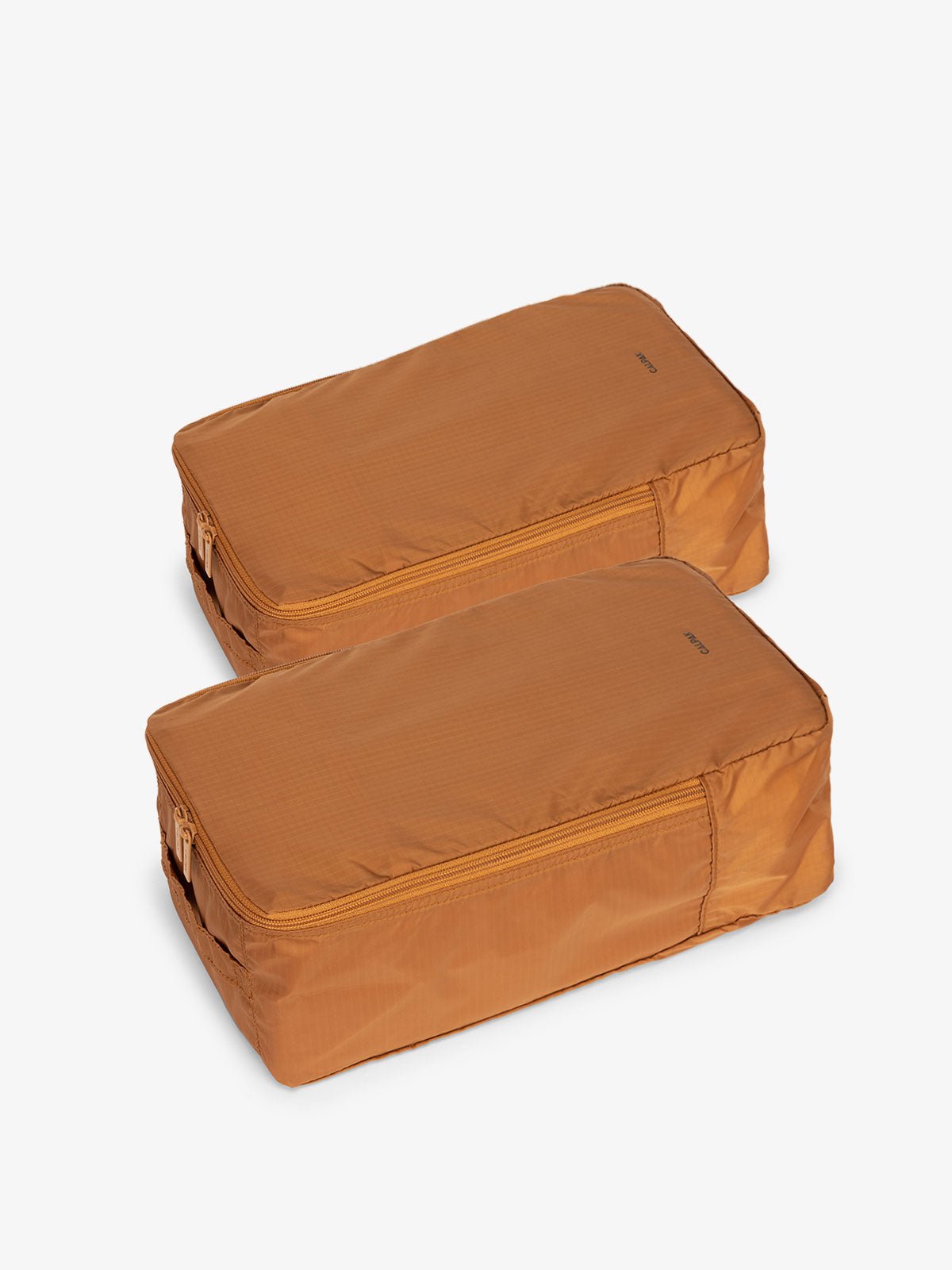 CALPAK Compakt shoe bag set in camel