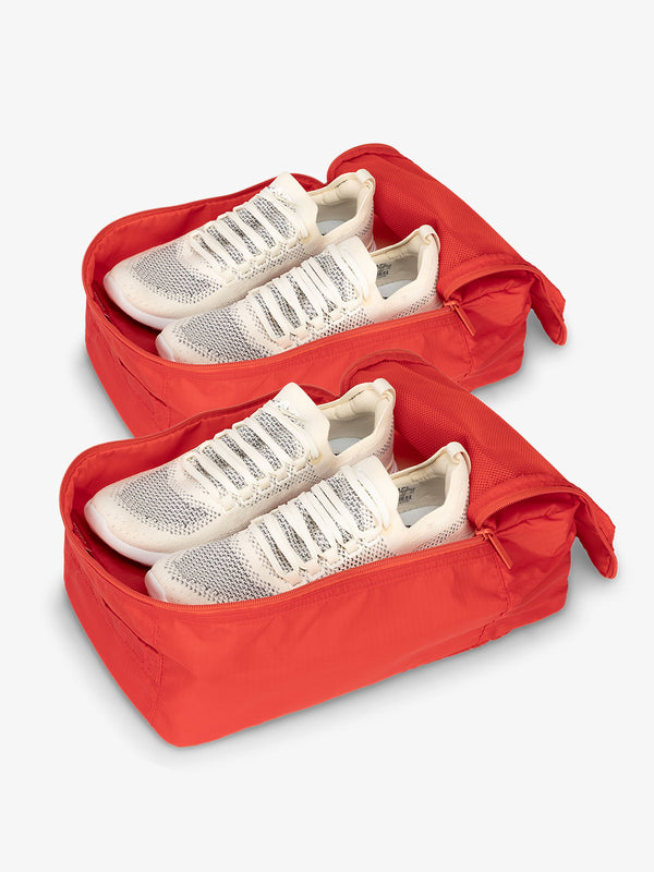 CALPAK Compakt Shoe Bag 2-Piece set in red rouge