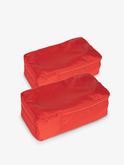 CALPAK Compakt shoe bag set in rouge; KSB2001-ROUGE
