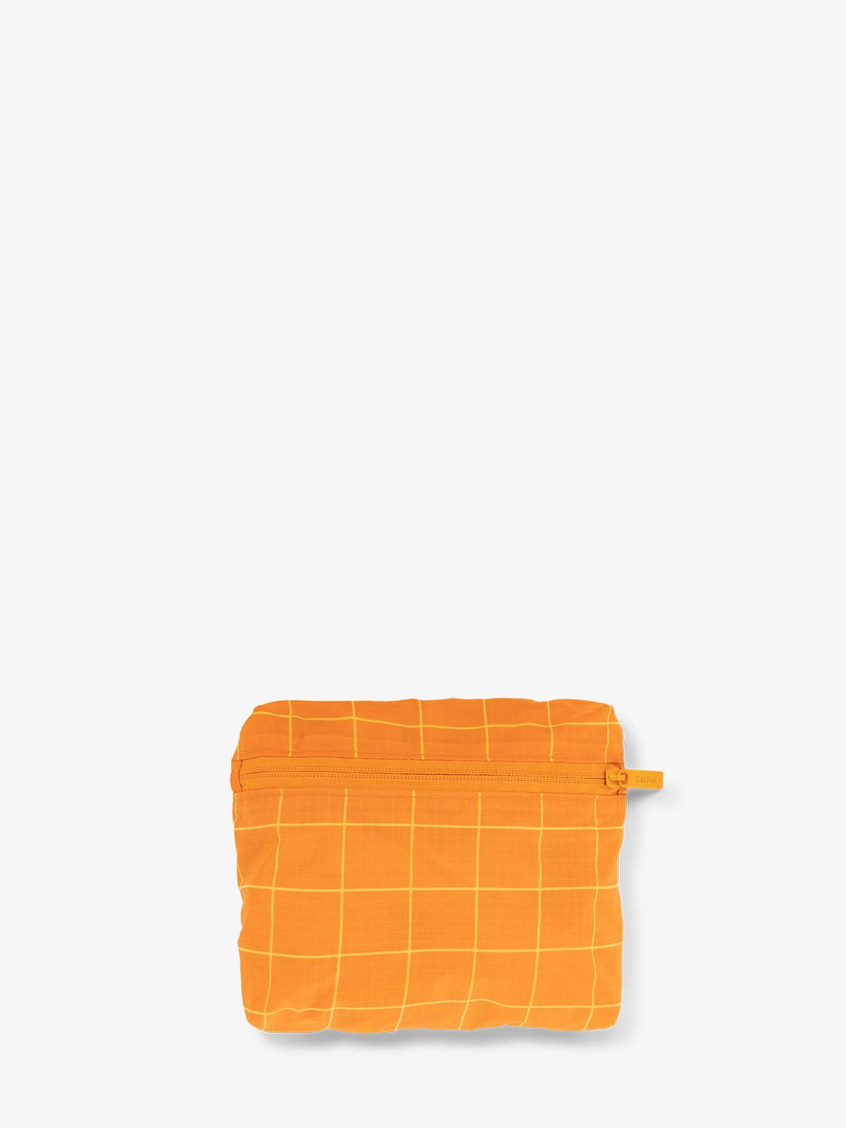 CALPAK Compakt foldable tote bag in orange grid