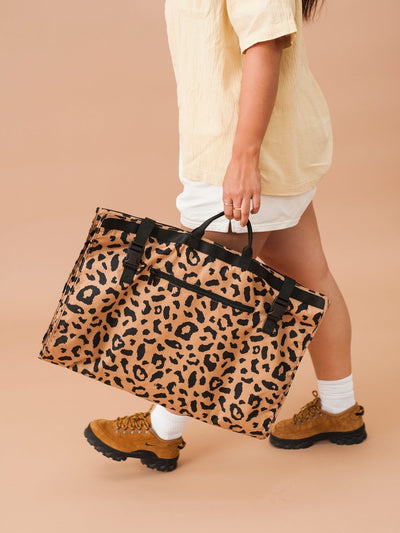 CALPAK Small Garment Bag with pockets in Cheetah; KGS2001-CHEETAH