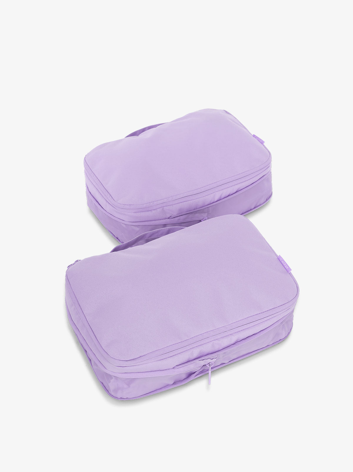 CALPAK compression packing cubes with handles in orchid purple; PCC2201-ORCHID