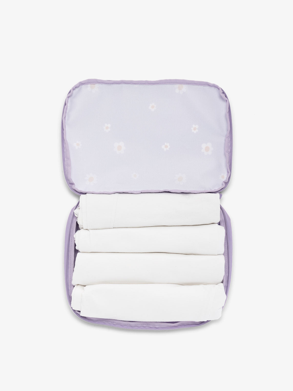 CALPAK packing cubes for travel in orchid fields lavender; PCC2201-ORCHID-FIELDS