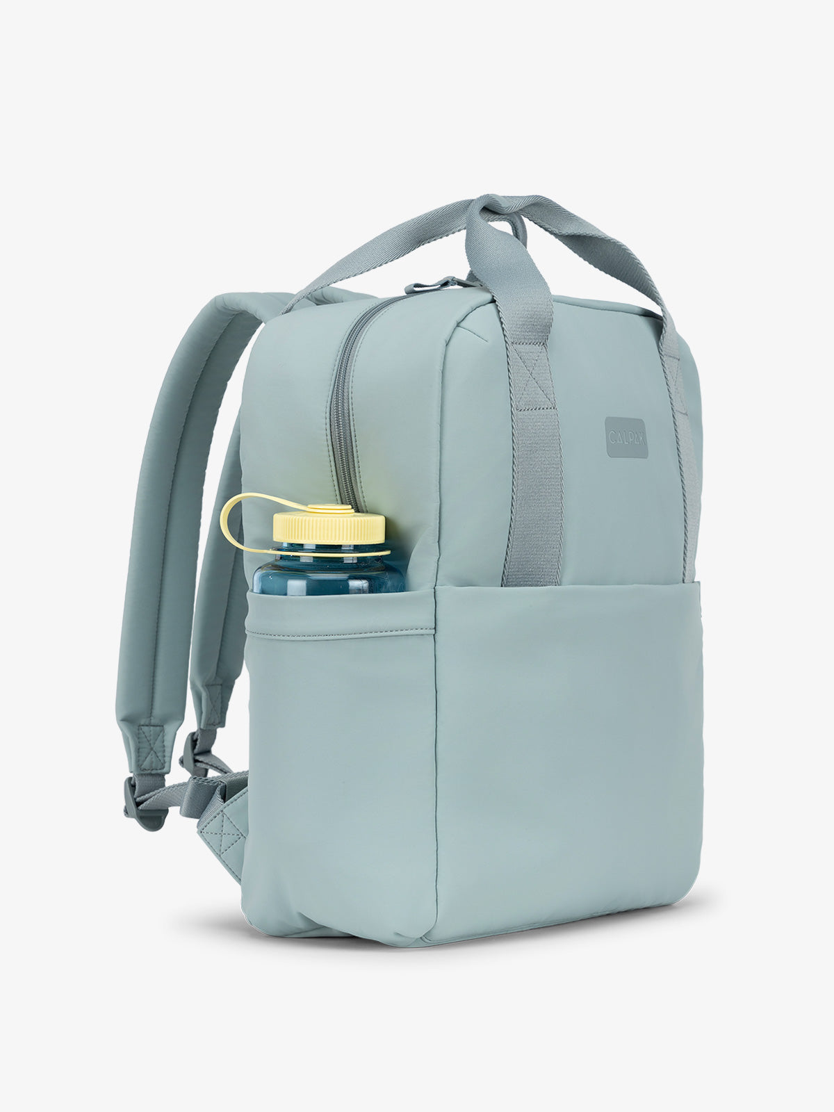 CALPAK Connect Laptop Backpack with large side water bottle pocket in bluebell blue; BCN2401-BLUEBELL