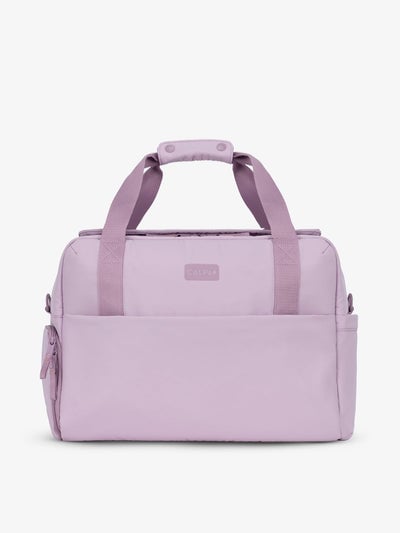 CALPAK Connect Laptop Duffel made with recycled exterior material in berry; DCN2401-BERRY